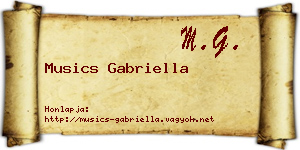 Musics Gabriella névjegykártya